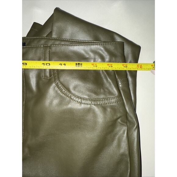 Shinestar Vegan Green Leather Pants - Size Large - Picture 4 of 6